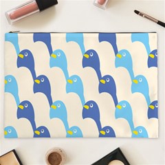 Animals Penguin Ice Blue White Cool Bird Cosmetic Bag (xxl)  by Mariart