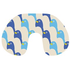 Animals Penguin Ice Blue White Cool Bird Travel Neck Pillows by Mariart