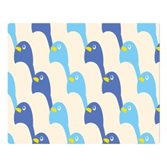 Animals Penguin Ice Blue White Cool Bird Double Sided Flano Blanket (large)  by Mariart