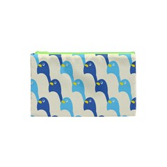 Animals Penguin Ice Blue White Cool Bird Cosmetic Bag (xs) by Mariart