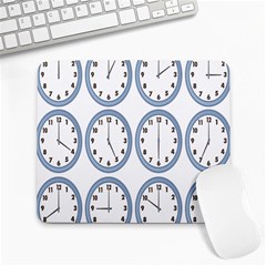 Alarm Clock Hour Circle Large Mousepads by Mariart