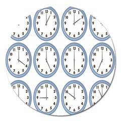 Alarm Clock Hour Circle Magnet 5  (round) by Mariart