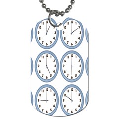 Alarm Clock Hour Circle Dog Tag (two Sides) by Mariart