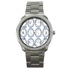 Alarm Clock Hour Circle Sport Metal Watch by Mariart