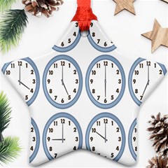 Alarm Clock Hour Circle Star Ornament (two Sides) by Mariart