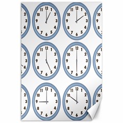 Alarm Clock Hour Circle Canvas 12  X 18   by Mariart