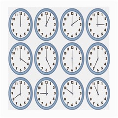 Alarm Clock Hour Circle Medium Glasses Cloth by Mariart