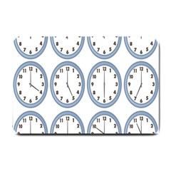 Alarm Clock Hour Circle Small Doormat  by Mariart