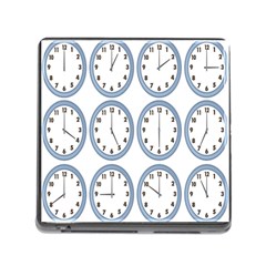 Alarm Clock Hour Circle Memory Card Reader (square) by Mariart