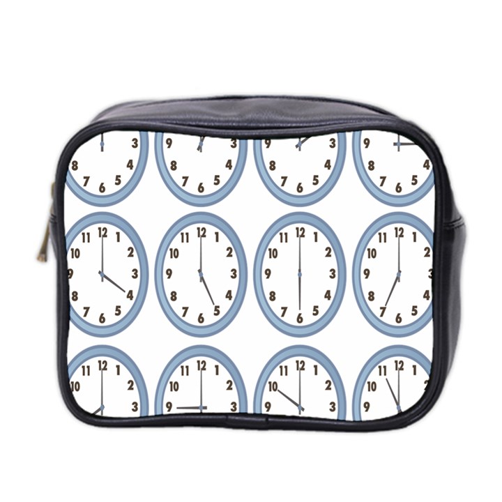 Alarm Clock Hour Circle Mini Toiletries Bag 2-Side