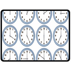 Alarm Clock Hour Circle Fleece Blanket (large)  by Mariart