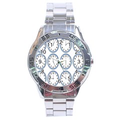 Alarm Clock Hour Circle Stainless Steel Analogue Watch by Mariart