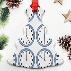 Alarm Clock Hour Circle Christmas Tree Ornament (two Sides) by Mariart