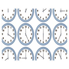 Alarm Clock Hour Circle Double Sided Flano Blanket (medium)  by Mariart