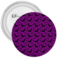 Animals Bad Black Purple Fly 3  Buttons by Mariart