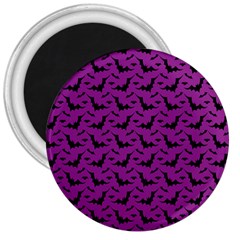 Animals Bad Black Purple Fly 3  Magnets by Mariart