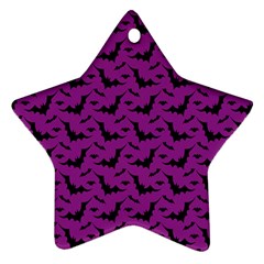 Animals Bad Black Purple Fly Ornament (star) by Mariart