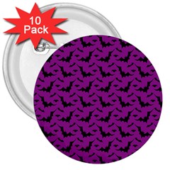 Animals Bad Black Purple Fly 3  Buttons (10 Pack)  by Mariart