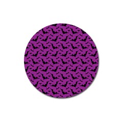 Animals Bad Black Purple Fly Magnet 3  (round) by Mariart