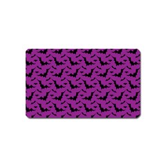 Animals Bad Black Purple Fly Magnet (name Card) by Mariart