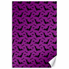 Animals Bad Black Purple Fly Canvas 24  X 36  by Mariart