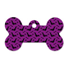 Animals Bad Black Purple Fly Dog Tag Bone (two Sides) by Mariart