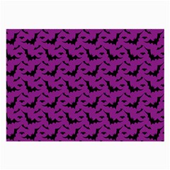 Animals Bad Black Purple Fly Large Glasses Cloth (2-side) by Mariart