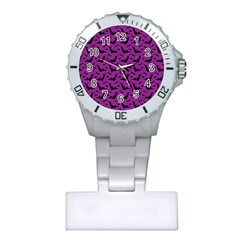 Animals Bad Black Purple Fly Plastic Nurses Watch by Mariart