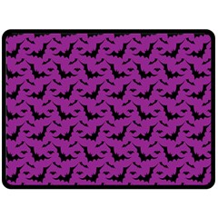 Animals Bad Black Purple Fly Double Sided Fleece Blanket (large)  by Mariart