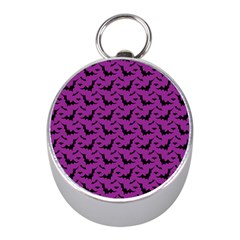 Animals Bad Black Purple Fly Mini Silver Compasses by Mariart