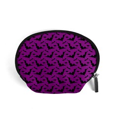 Animals Bad Black Purple Fly Accessory Pouches (small)  by Mariart