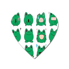 Animals Frog Green Face Mask Smile Cry Cute Heart Magnet by Mariart