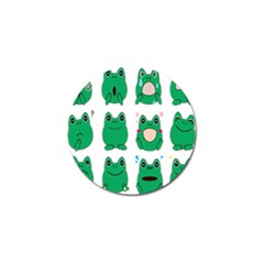 Animals Frog Green Face Mask Smile Cry Cute Golf Ball Marker (4 pack)