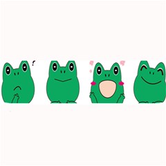 Animals Frog Green Face Mask Smile Cry Cute Large Bar Mats