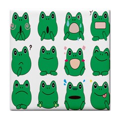 Animals Frog Green Face Mask Smile Cry Cute Face Towel