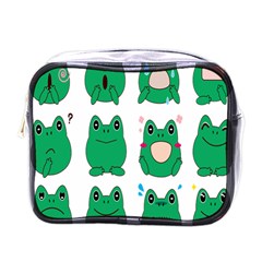 Animals Frog Green Face Mask Smile Cry Cute Mini Toiletries Bags by Mariart