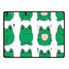 Animals Frog Green Face Mask Smile Cry Cute Fleece Blanket (Small)