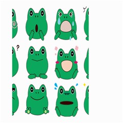 Animals Frog Green Face Mask Smile Cry Cute Small Garden Flag (two Sides) by Mariart