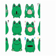 Animals Frog Green Face Mask Smile Cry Cute Large Garden Flag (Two Sides)