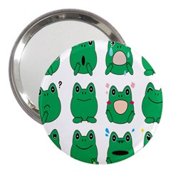 Animals Frog Green Face Mask Smile Cry Cute 3  Handbag Mirrors