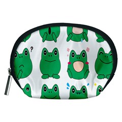 Animals Frog Green Face Mask Smile Cry Cute Accessory Pouches (Medium) 