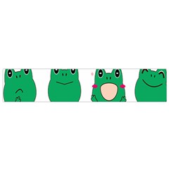 Animals Frog Green Face Mask Smile Cry Cute Flano Scarf (small) by Mariart