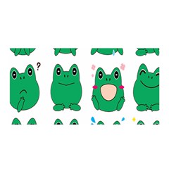 Animals Frog Green Face Mask Smile Cry Cute Satin Wrap by Mariart