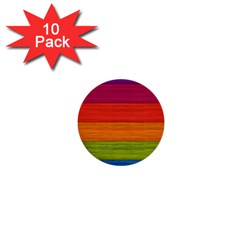 Wooden Plate Color Purple Red Orange Green Blue 1  Mini Buttons (10 Pack) 