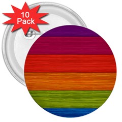 Wooden Plate Color Purple Red Orange Green Blue 3  Buttons (10 Pack)  by Mariart