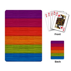 Wooden Plate Color Purple Red Orange Green Blue Playing Card by Mariart