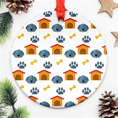 Bone House Face Dog Ornament (round)