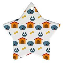 Bone House Face Dog Ornament (star) by Mariart