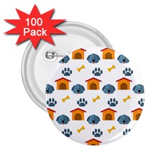 Bone House Face Dog 2 25  Buttons (100 Pack)  by Mariart