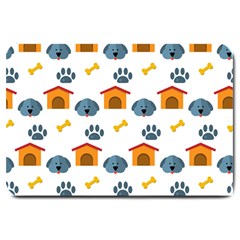 Bone House Face Dog Large Doormat  by Mariart